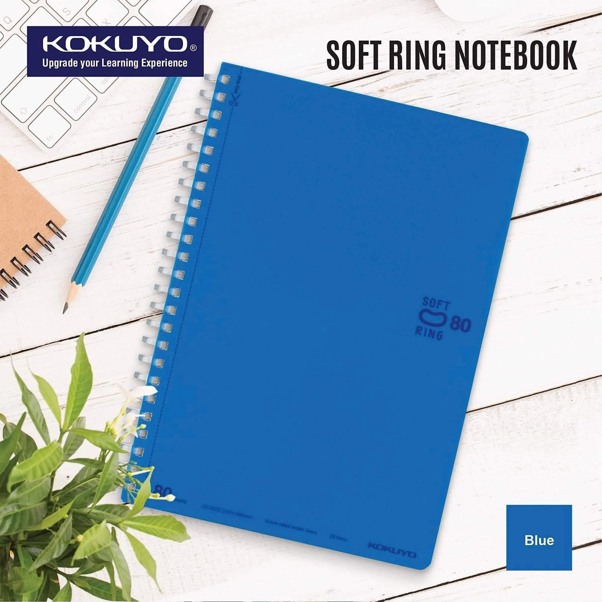 Kokuyo ORANGE Soft Ring Notebook 5mm Dot Ruled SV457S5 | A6 80 Sheets