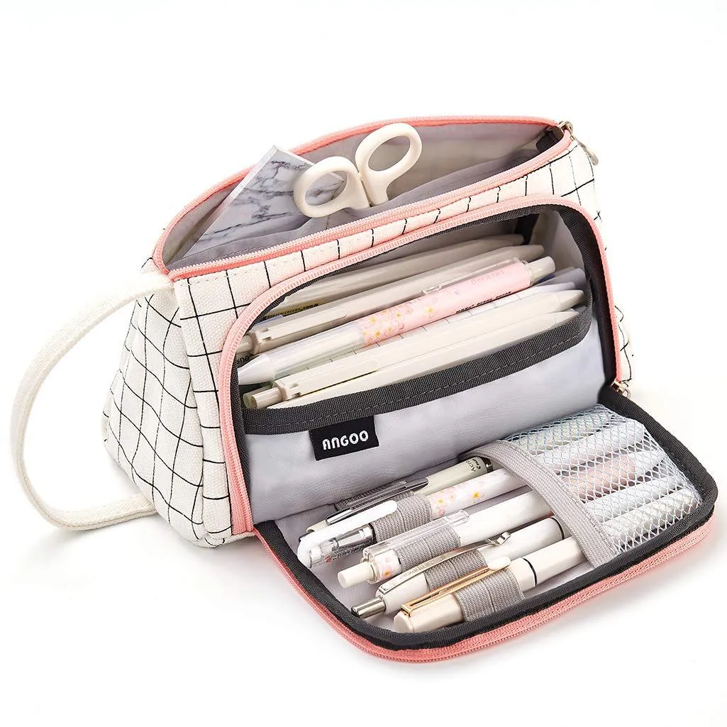 Large Capacity Multifunctional Cotton and Linen Student Stationery Pencil Bag Can Be Cosmetic Bag