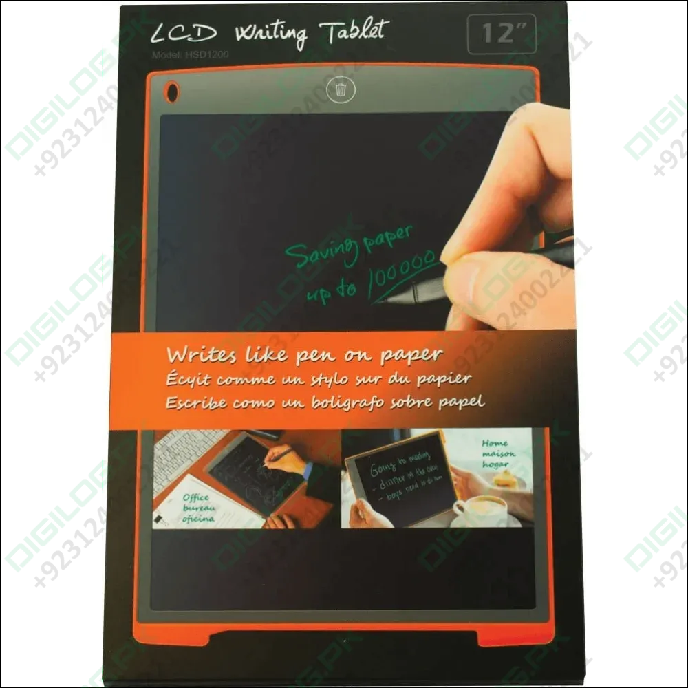 Lcd Writing Tablet Hsd1200 12 Inch Paperless Student Family Office School Notes