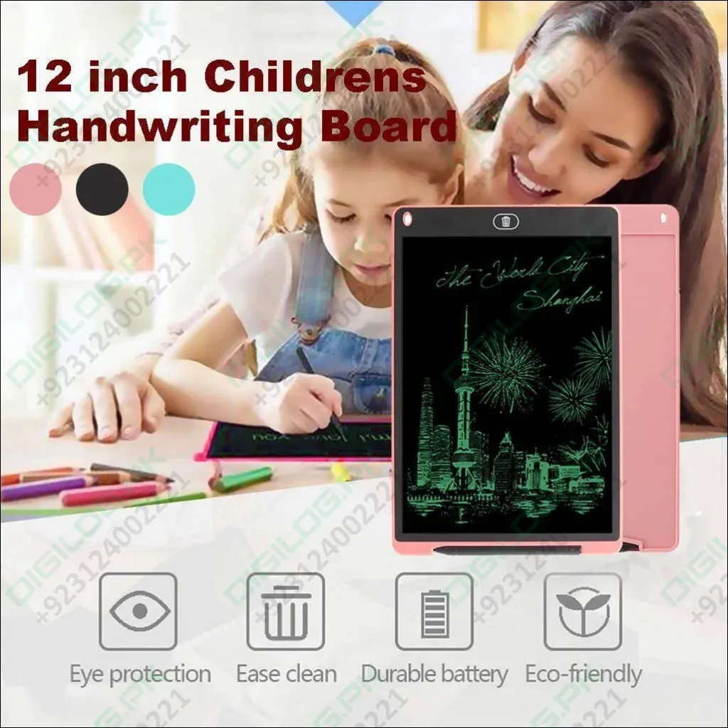 Lcd Writing Tablet Hsd1200 12 Inch Paperless Student Family Office School Notes