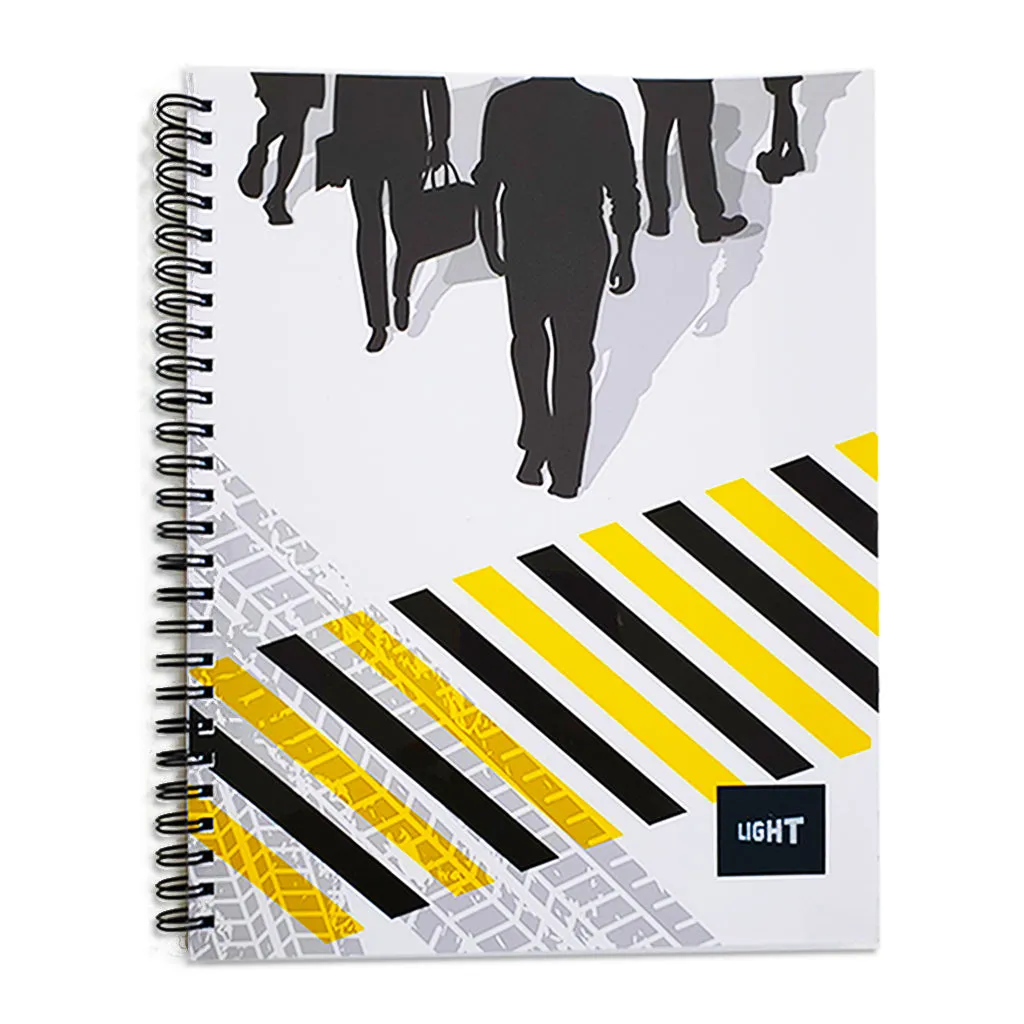 LIGHT® SPIRAL SOFT COVER NOTEBOOK, 9X7INCH 100SHEETS