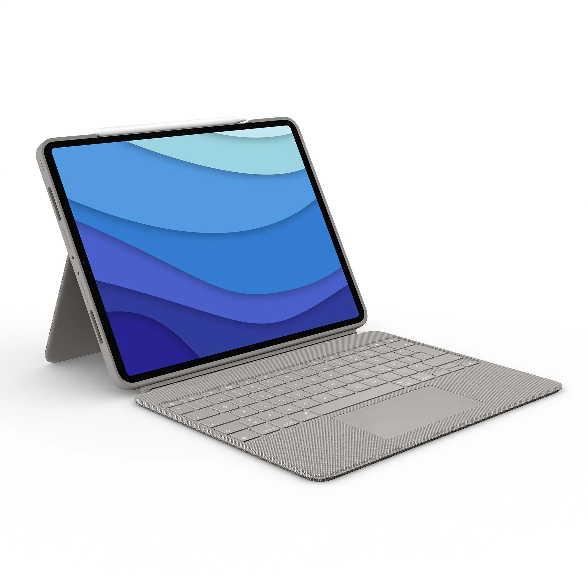 Logitech Combo Touch - Keyboard And Folio Case - With Trackpad - Backlit - Apple Smart Connector - Qwerty - Uk - Sand -