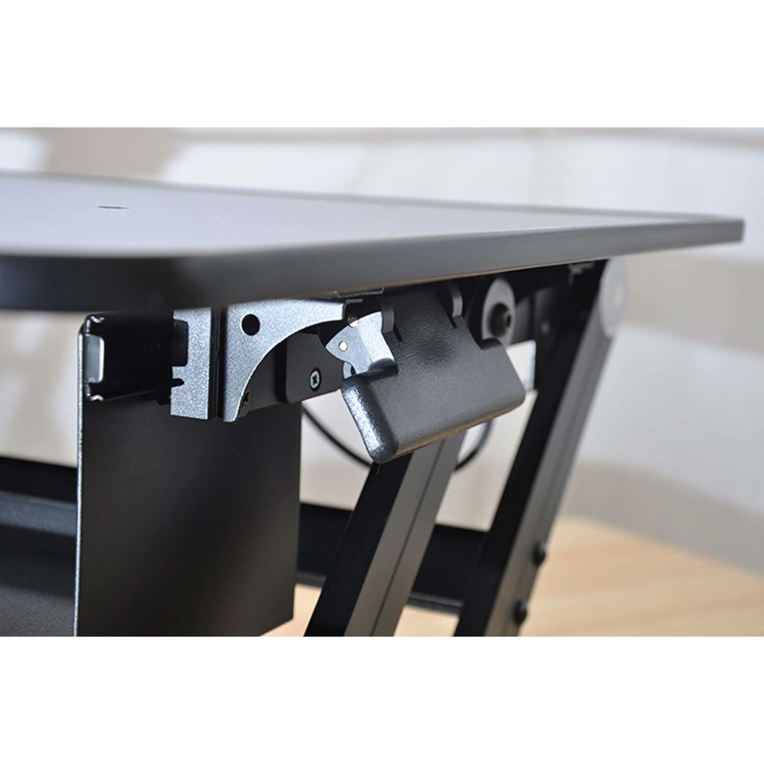 Lorell/Rocelco 37” Deluxe Height Adjustable Standing Desk Converter | Dual Monitor Gas Spring | Large Retractable Keyboard Tray | R DADRB, R DADRG