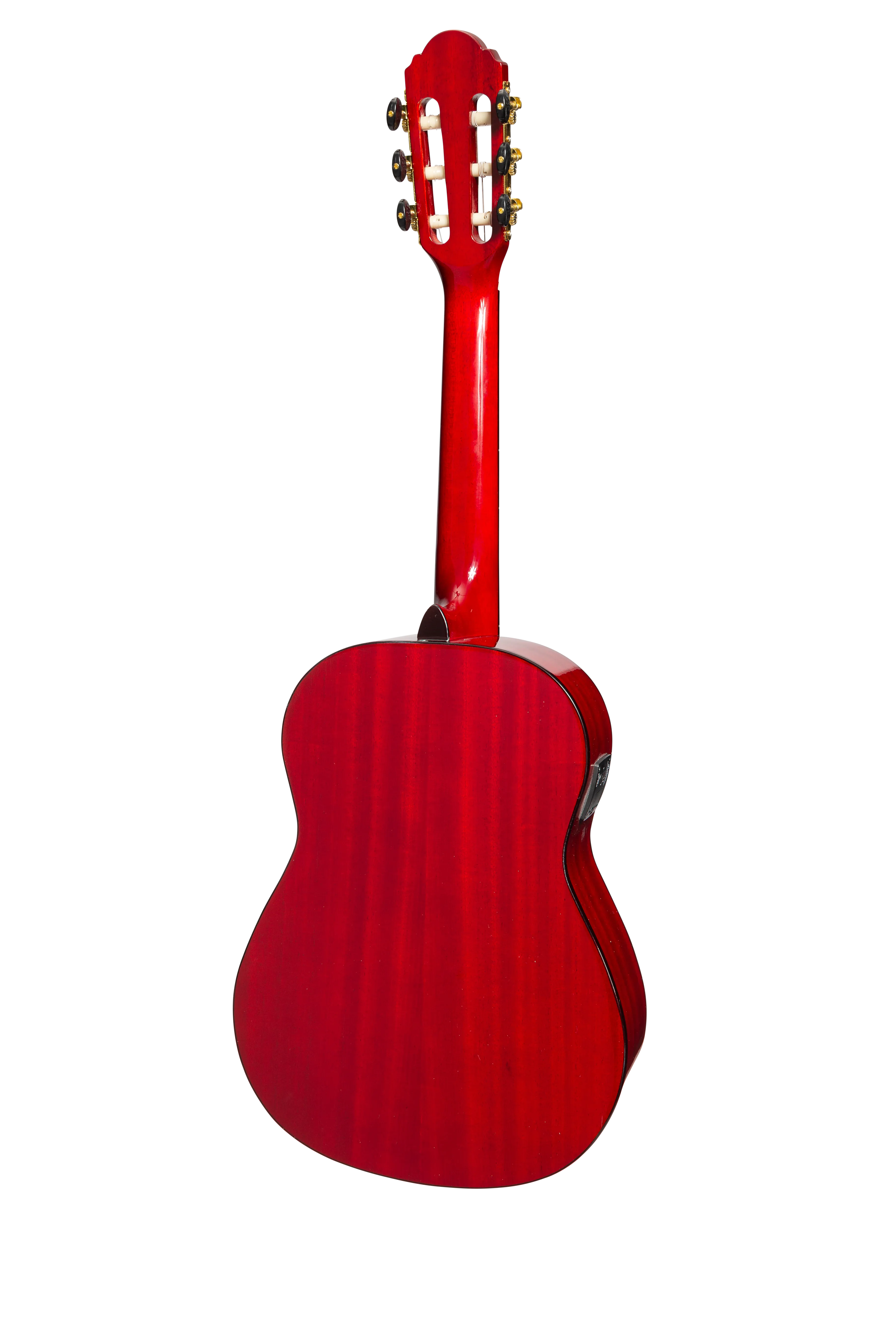 Martinez G-Series 1/2 Size Student Classical Guitar Pack with Built In Tuner (Redburst-Gloss)