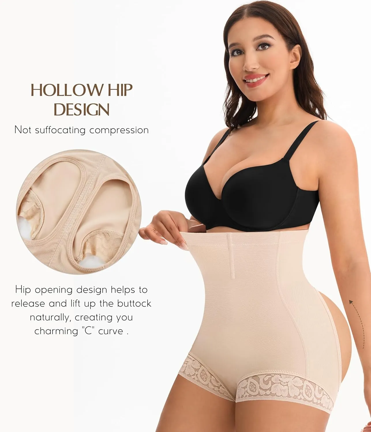 MERYOSZ Butt Lifting Shapewear Panties Tummy Control Underwear for Women High Waisted Faja Body Shaper Shorts