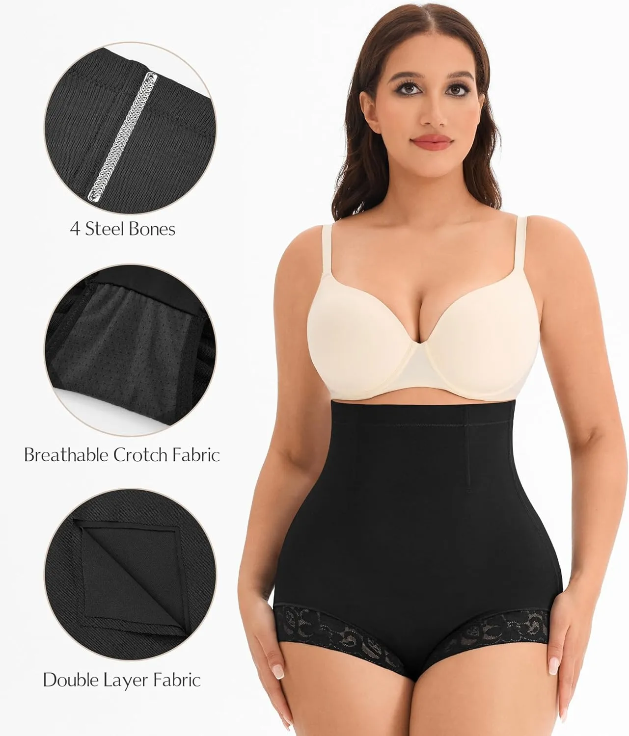 MERYOSZ Butt Lifting Shapewear Panties Tummy Control Underwear for Women High Waisted Faja Body Shaper Shorts