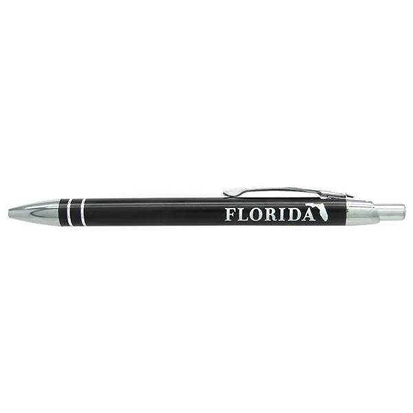 Miami Beach/Florida Ball Point Metal Pen with or Without Stylus - Great Miami Florida Souvenir Gift, 1ct