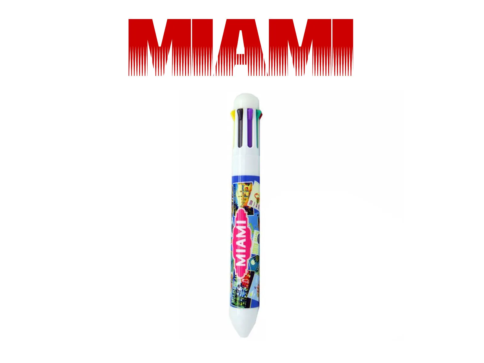 Miami/Florida Retro Collage Design 8 Colors Pen - Great Teenager Gift