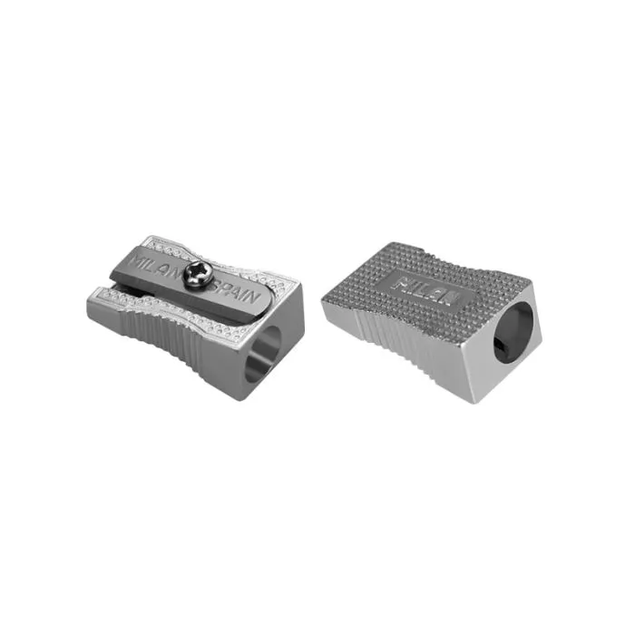 Milan Aluminium Pencil Sharpener   1 Aluminium Pencil Sharpener