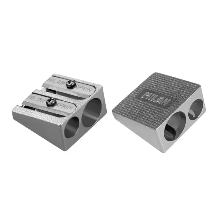 Milan Aluminium Pencil Sharpener   1 Aluminium Pencil Sharpener
