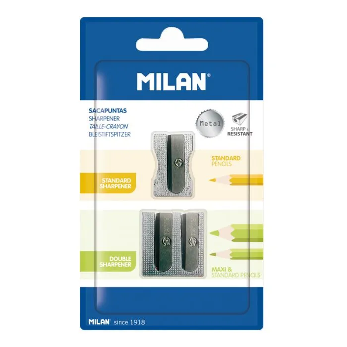Milan Aluminium Pencil Sharpener   1 Aluminium Pencil Sharpener