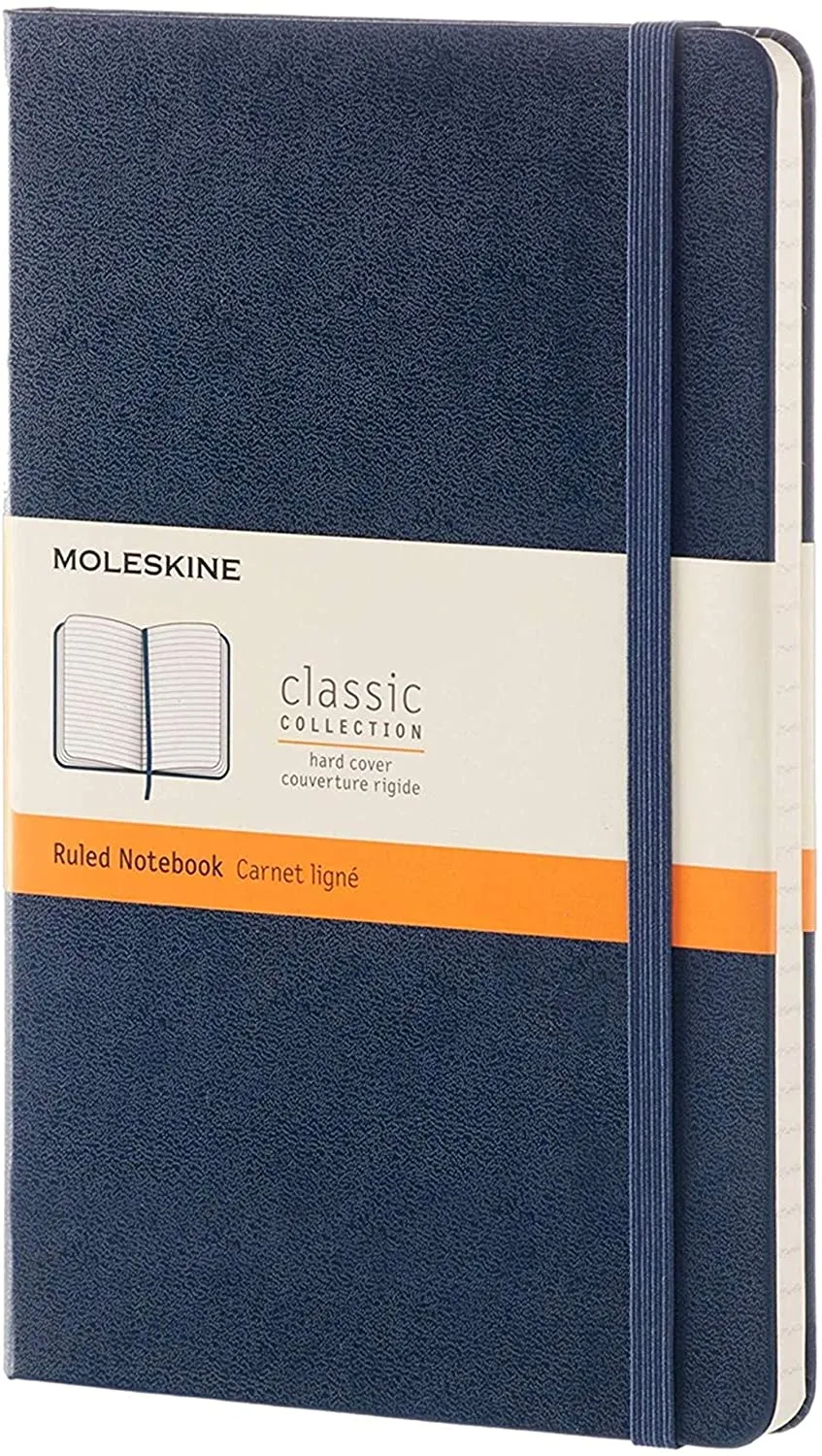 Moleskine Ruled Notebook Hard Cover A5 Sepphire Blue