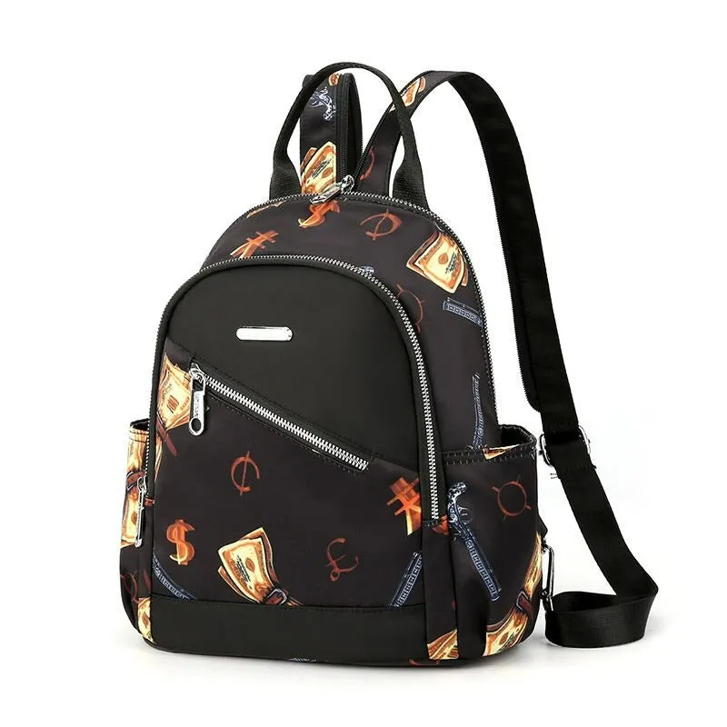 Multicolor Ladies Student School Backpack