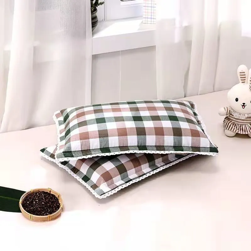 New Cotton Lattice Pillow Case Cover