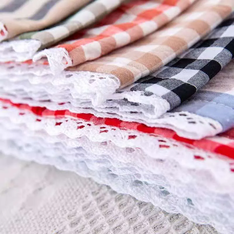 New Cotton Lattice Pillow Case Cover