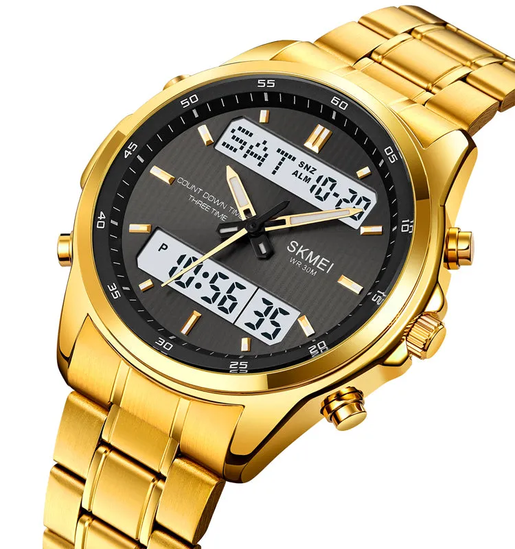 New student waterproof steel band watch W2320849