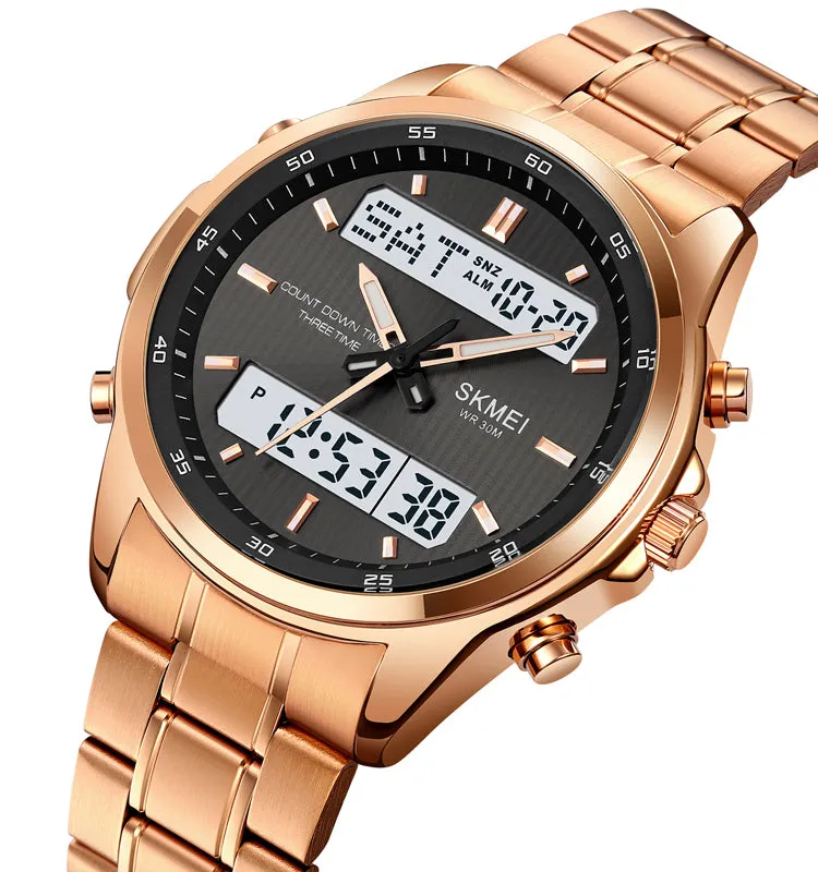 New student waterproof steel band watch W2320849