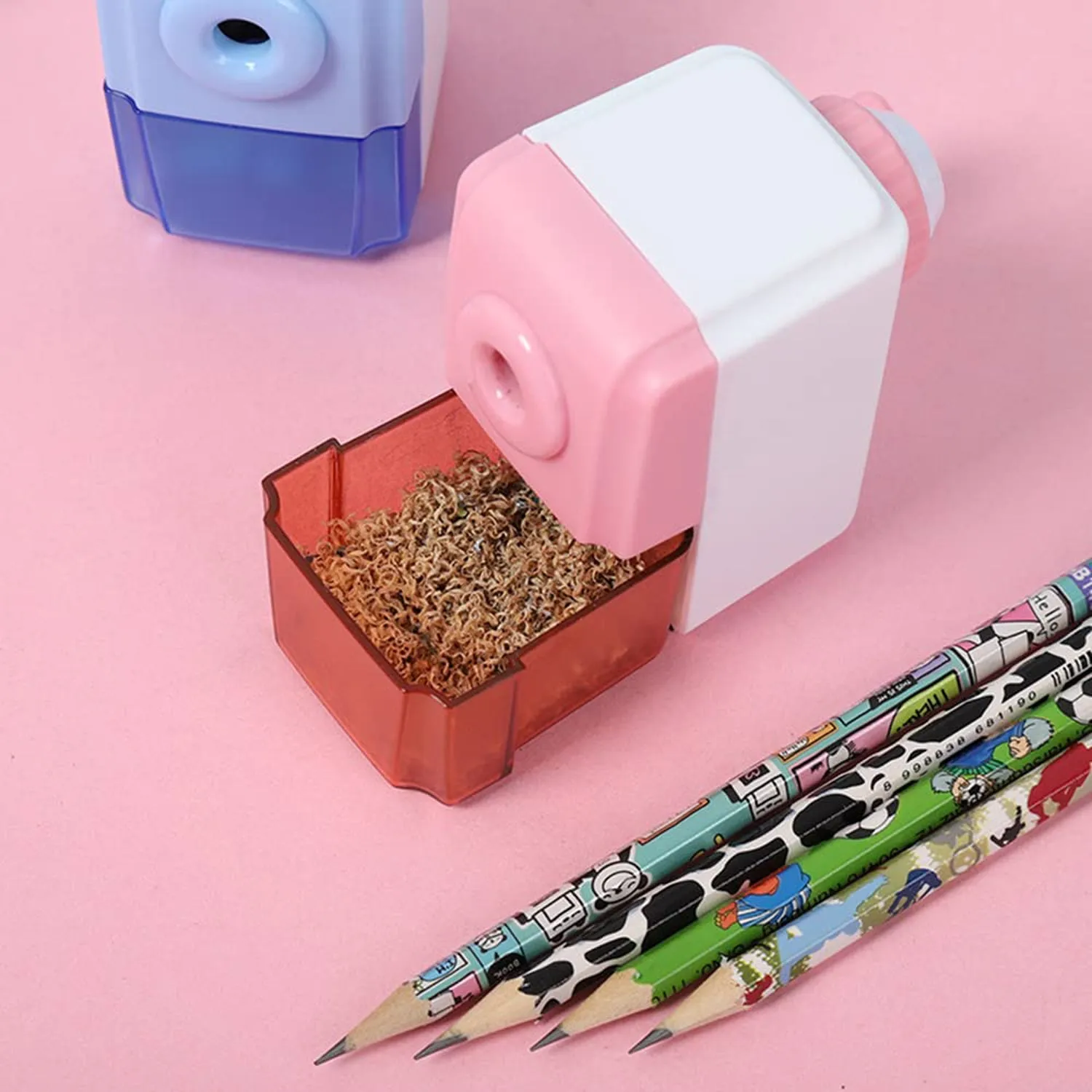 Pen Pencil Sharpener | Simple Student Office Pencil Sharpener | Fashionable and Convenient Non-Slip Base Pencil Sharpener?Lightweight Manual Sharpener, Non-Slip Handle (1 Pc)