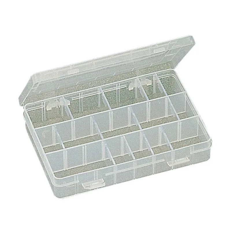 Plastic Component Storage Box: Up to 24 Compartments