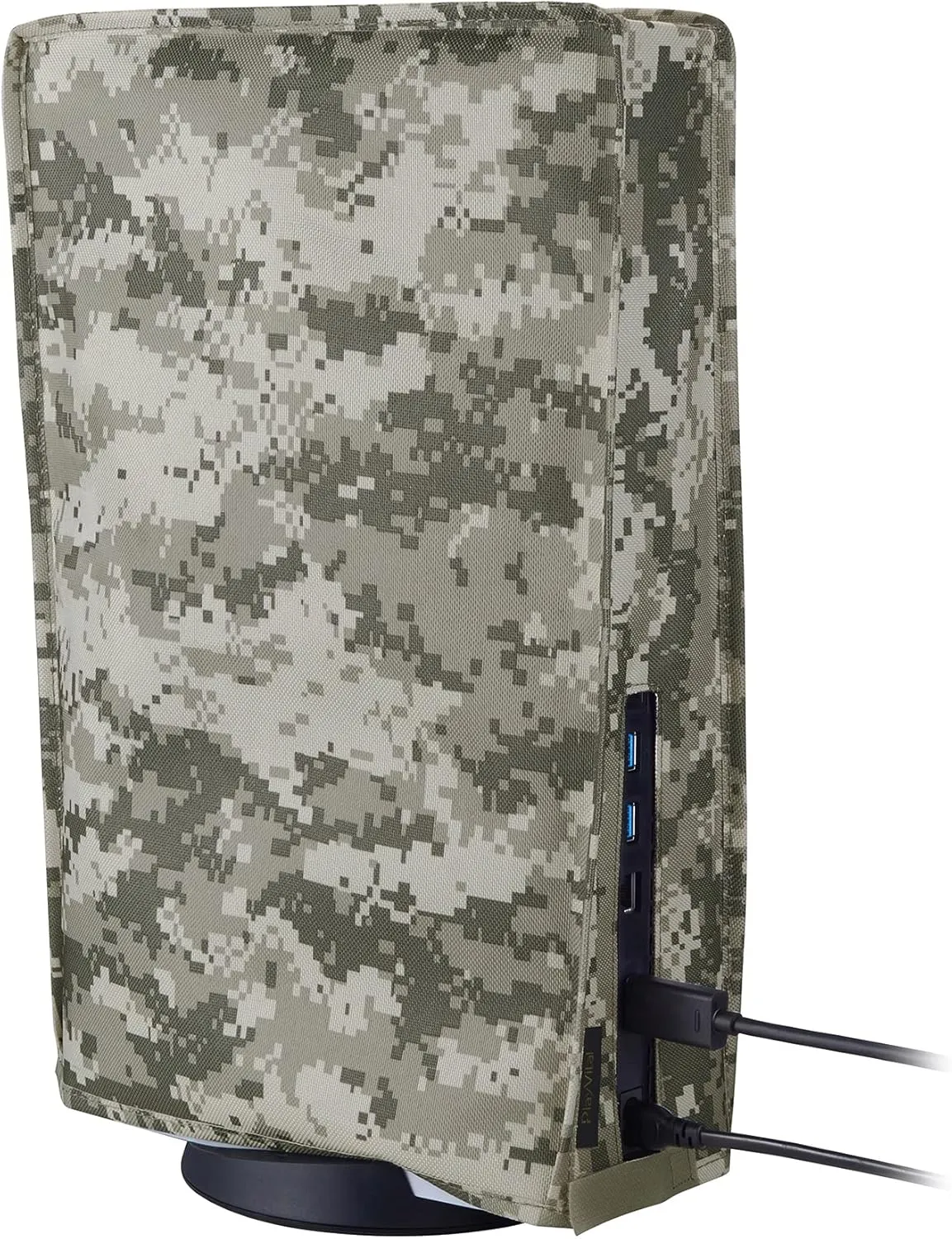 PlayVital Nylon Dust Cover for ps5, Soft Neat Lining Dust Guard for ps5 Console, Anti Scratch Waterproof Cover Sleeve for ps5 Digital Edition & Disc Edition - Digital Camouflage