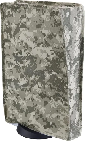 PlayVital Nylon Dust Cover for ps5, Soft Neat Lining Dust Guard for ps5 Console, Anti Scratch Waterproof Cover Sleeve for ps5 Digital Edition & Disc Edition - Digital Camouflage