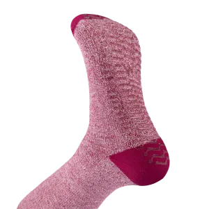 Plum Twist - Grip Socks - Wide Calf