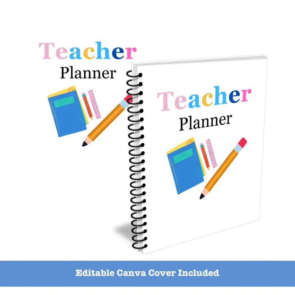 Premium Teacher Planner - PLR with Canva Template