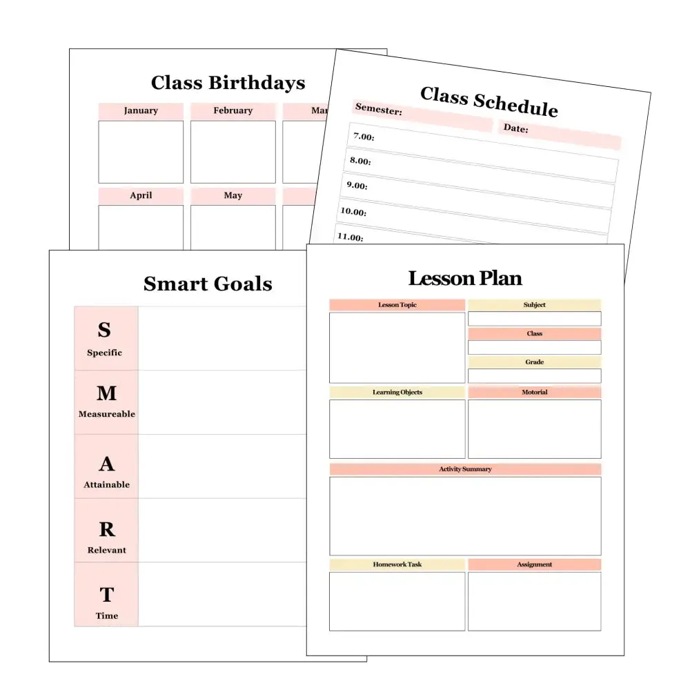 Premium Teacher Planner - PLR with Canva Template