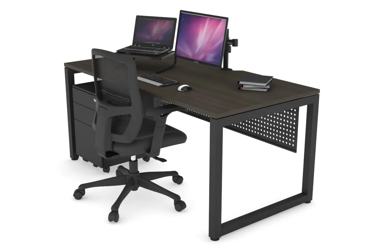 Quadro Loop Legs Office Desk [1200L x 800W with Cable Scallop]