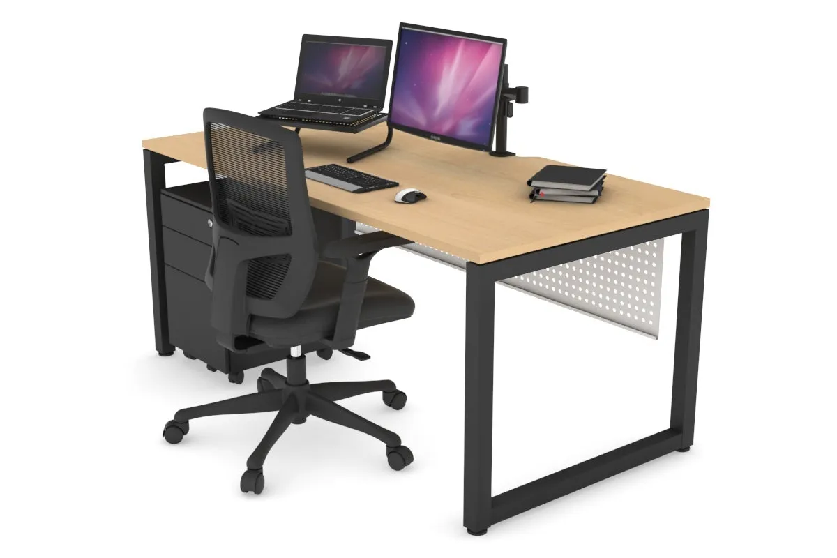 Quadro Loop Legs Office Desk [1200L x 800W with Cable Scallop]