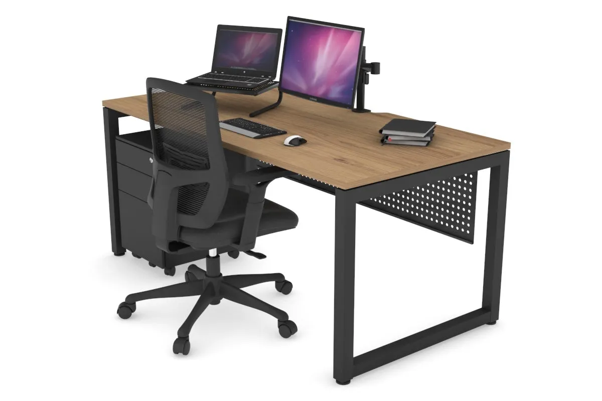 Quadro Loop Legs Office Desk [1200L x 800W with Cable Scallop]