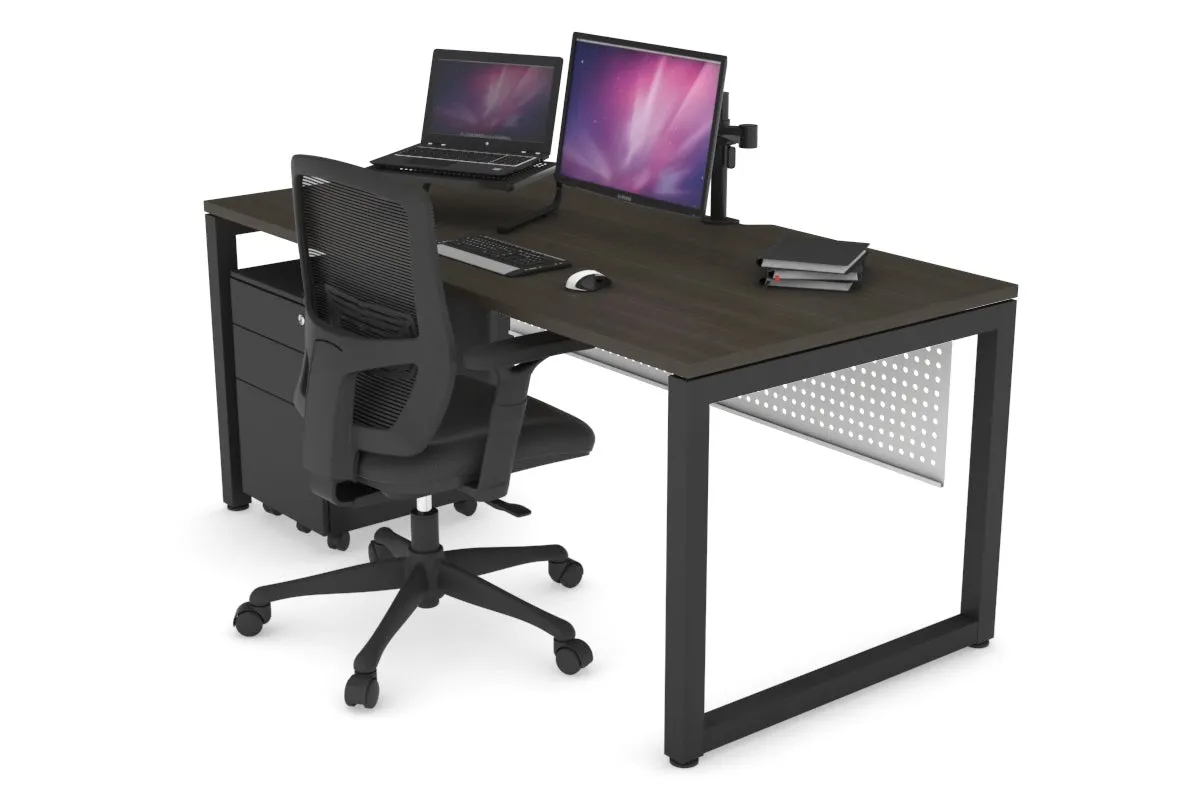 Quadro Loop Legs Office Desk [1200L x 800W with Cable Scallop]