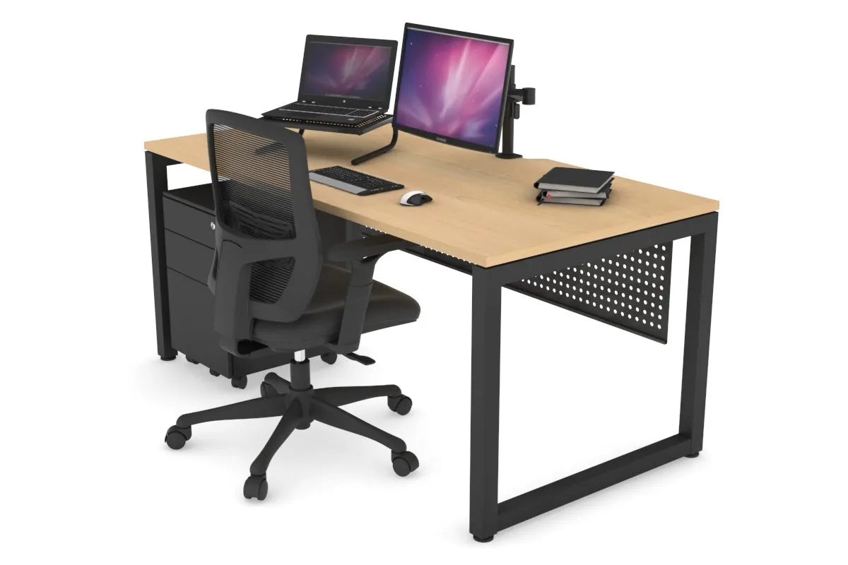 Quadro Loop Legs Office Desk [1200L x 800W with Cable Scallop]