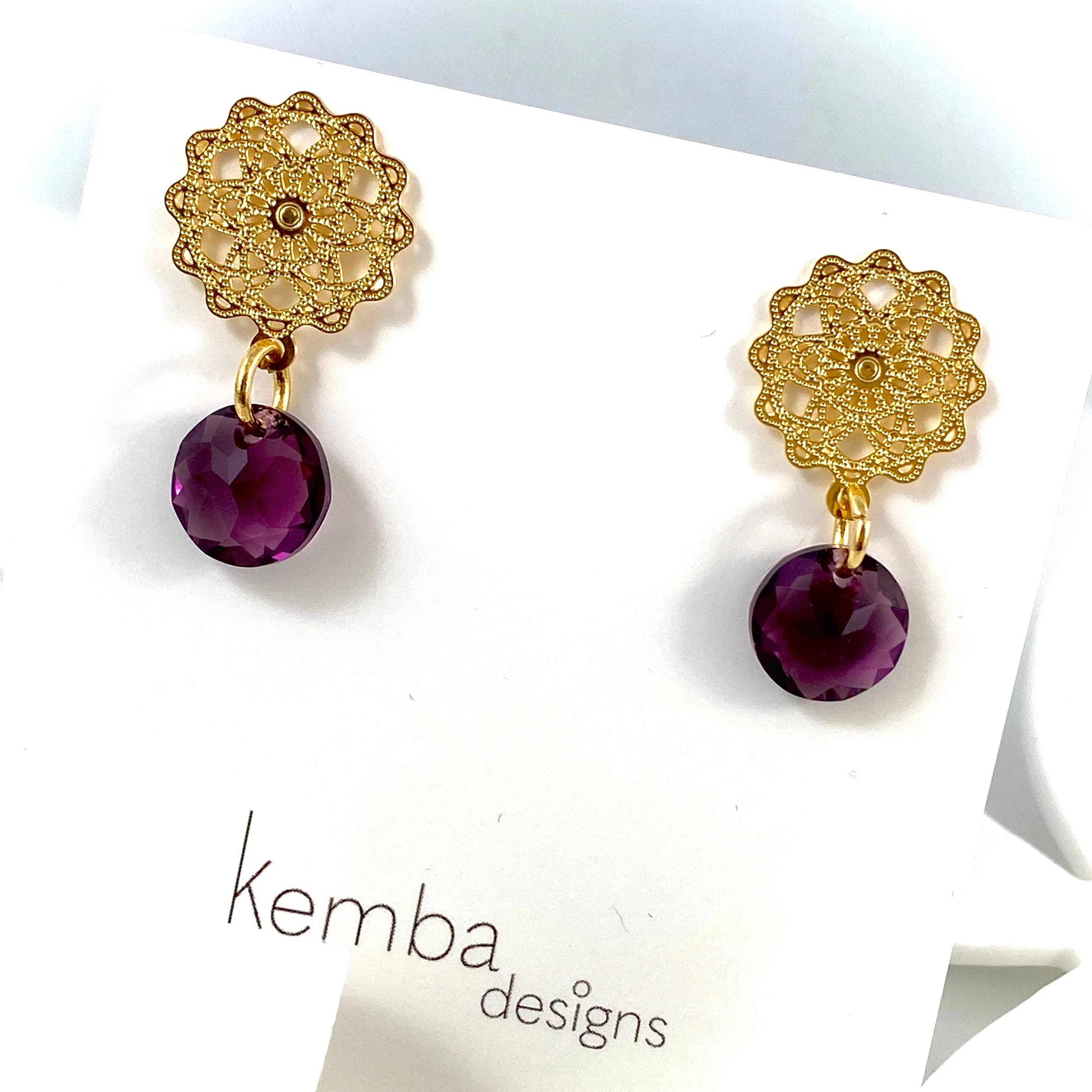 "Light Bright 1" Earrings (Purple)
