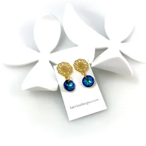"Light Bright 3" Earrings (Aqua)