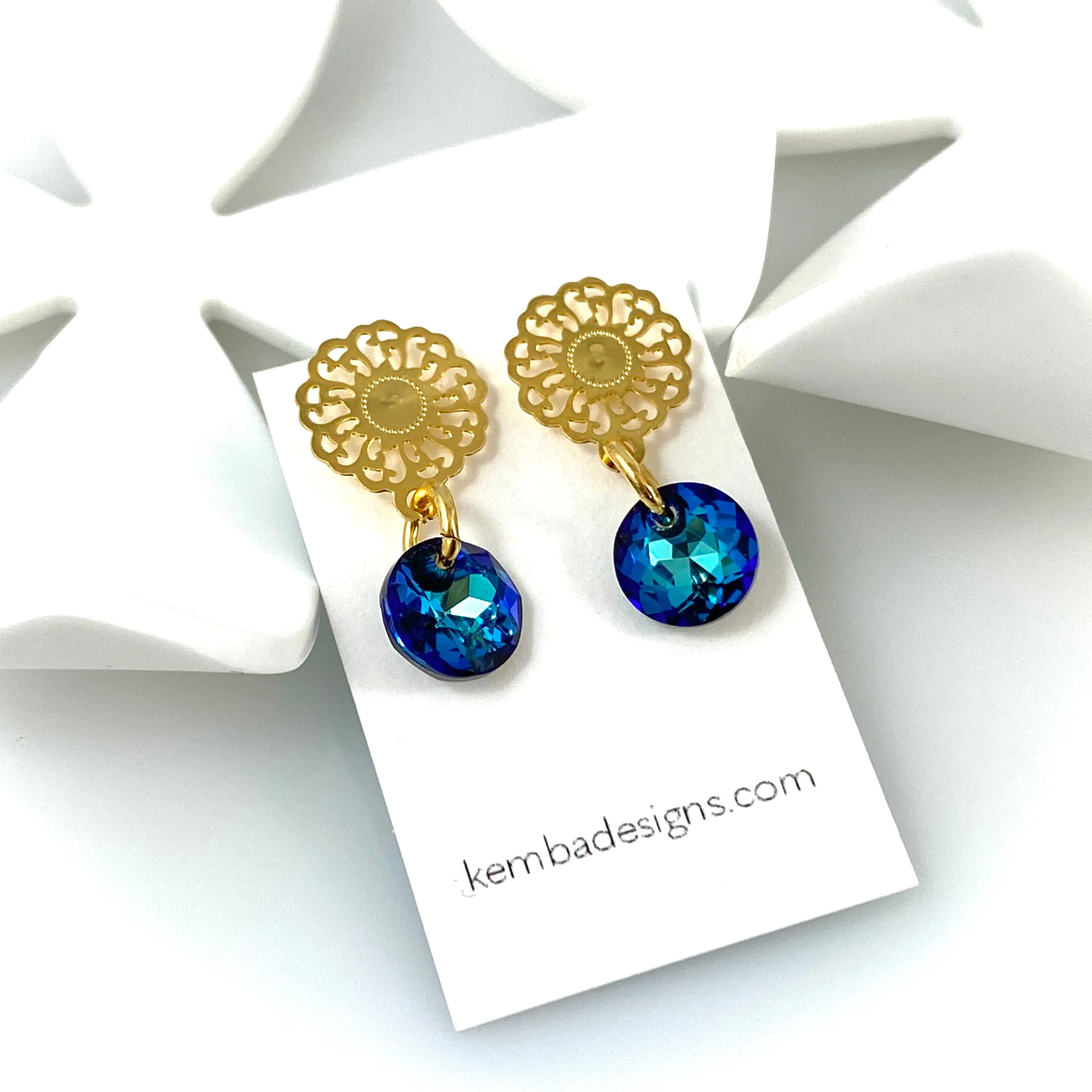 "Light Bright 3" Earrings (Aqua)