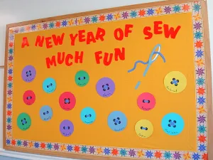 "Sew" Much Fun! - Creative Sewing Themed Back-to-School Bulletin Board Idea
