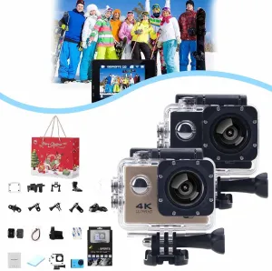 Roamix Vision  4K, Roamix Vision 4k Action Camera, 170  Ultra Wide Angle WiFi Camcorder, Outdoor Waterproof Sports Cameras for Photography and Diving Enthusiasts (2Pcs-D)