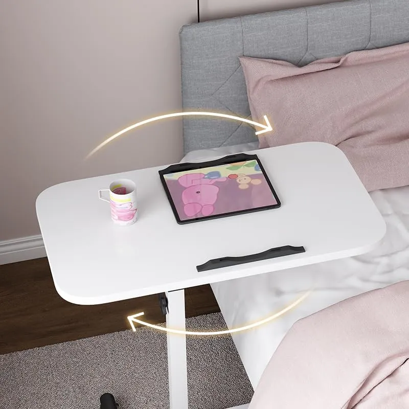 SAVYA HOME Portable Table, Study Table for Students, Adjustable Desk Top (30° - 90°) Computer Table, Laptop Table for Adults & Kids, Height Adjustable Table, Office Table for Work from Home, White, 1