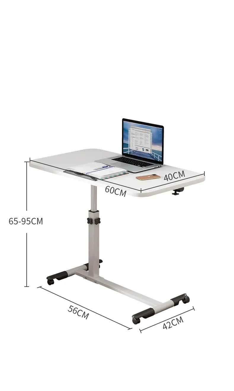 SAVYA HOME Portable Table, Study Table for Students, Adjustable Desk Top (30° - 90°) Computer Table, Laptop Table for Adults & Kids, Height Adjustable Table, Office Table for Work from Home, White, 1