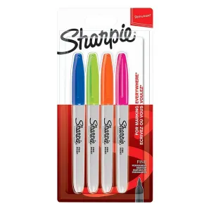 Sharpie Fine Point Fun Permanent Marker Assorted 4 Pieces