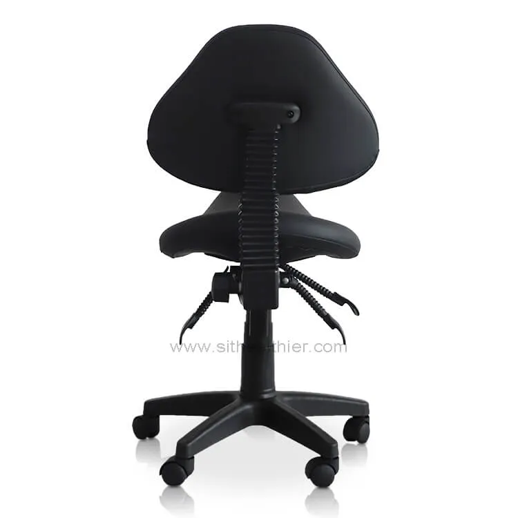 Small Saddle Shape Stool with Adjustable Back Support