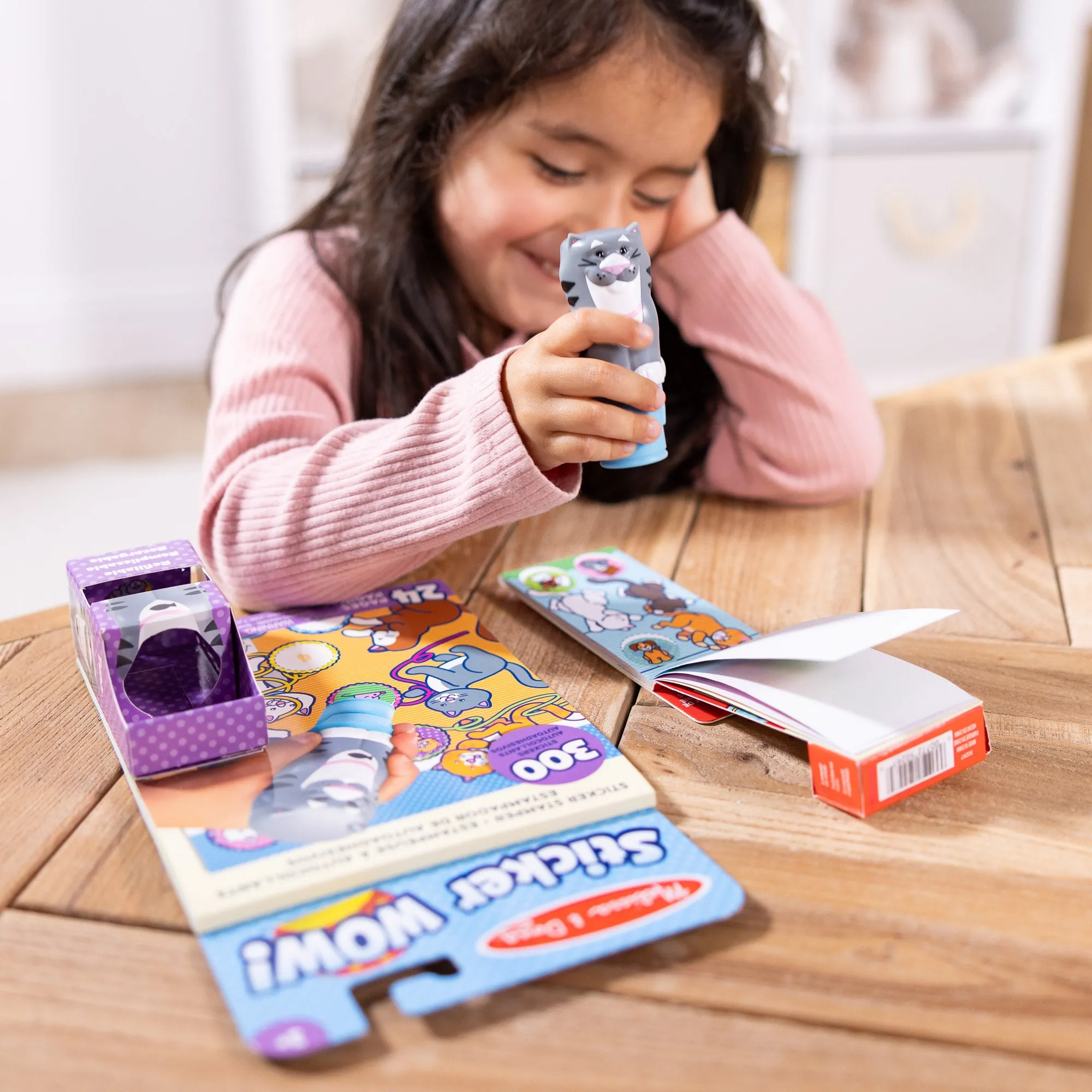 Sticker WOW!™ Cat Bundle: Activity Pad & Sticker Stamper   Mini Activity Pad and 200 Refill Stickers