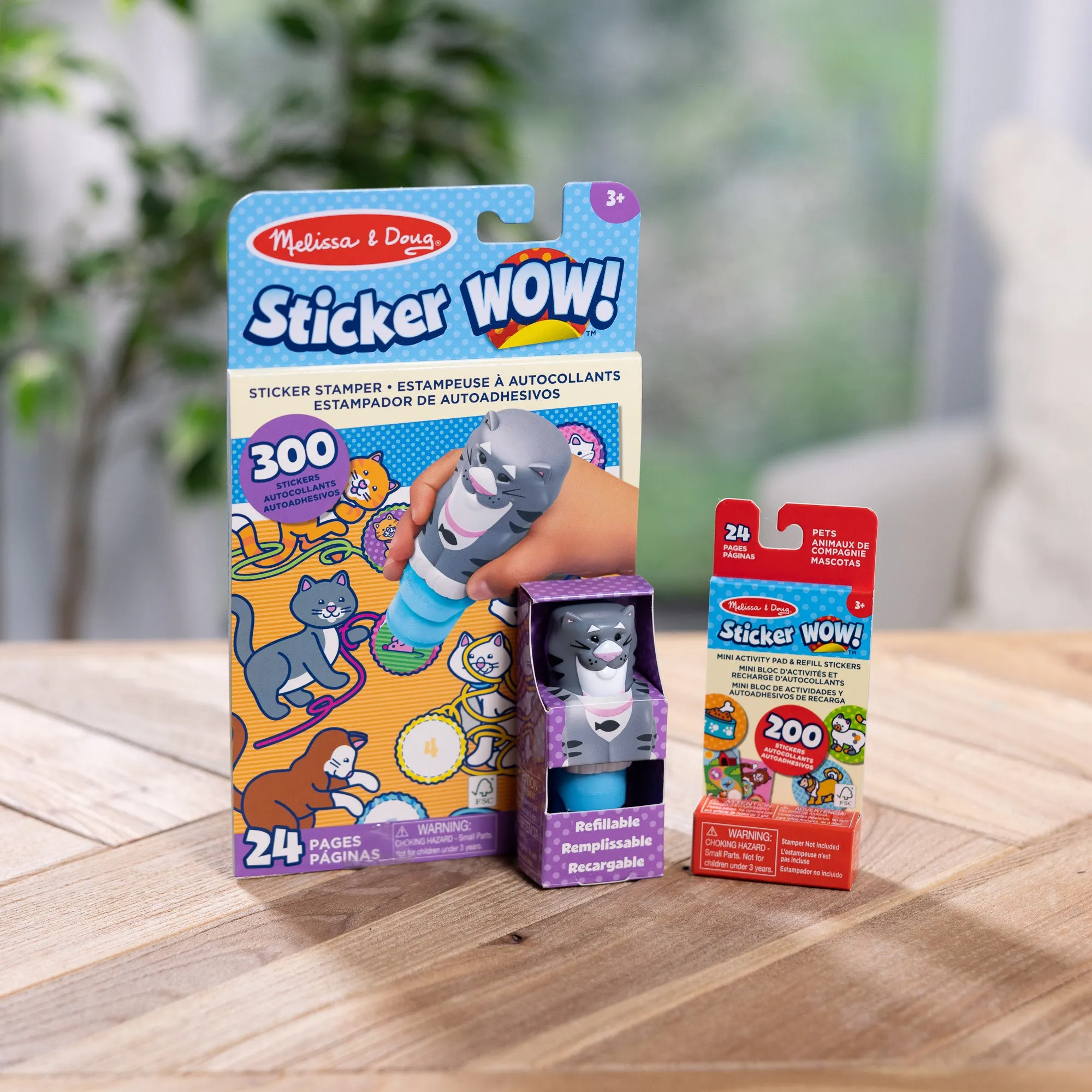 Sticker WOW!™ Cat Bundle: Activity Pad & Sticker Stamper   Mini Activity Pad and 200 Refill Stickers