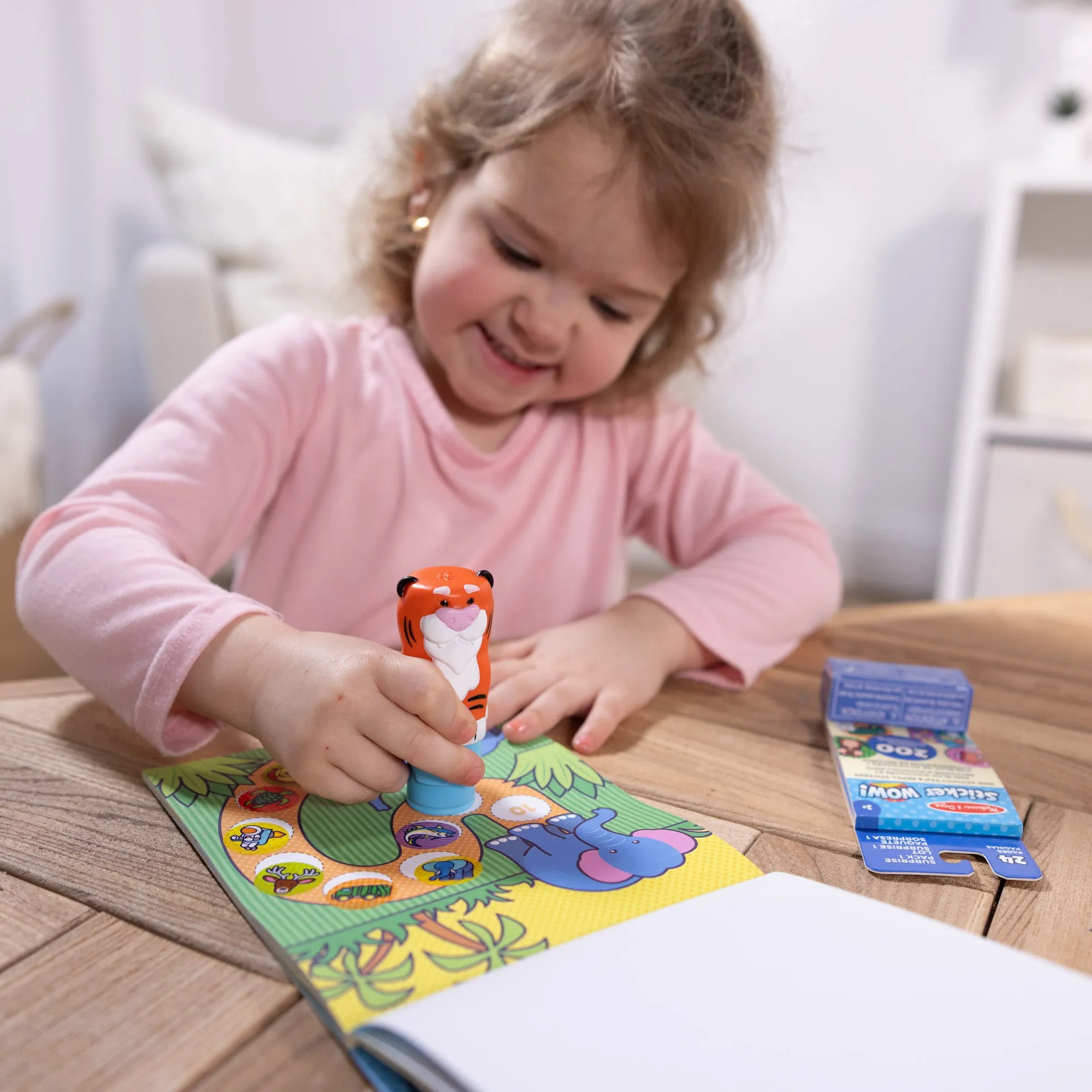 Sticker WOW!™ Tiger Bundle: Activity Pad & Sticker Stamper   Mini Activity Pad and 200 Refill Stickers