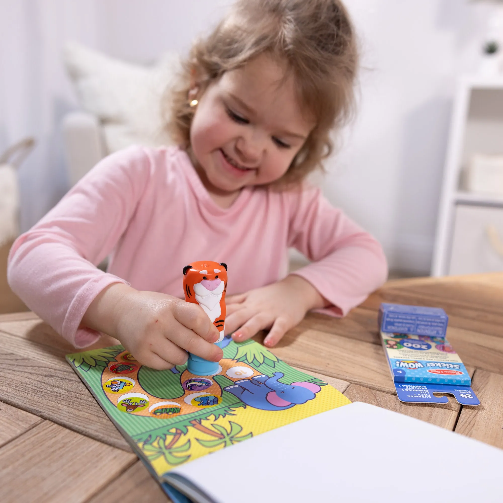 Sticker WOW!™ Tiger Bundle: Activity Pad & Sticker Stamper   Mini Activity Pad and 200 Refill Stickers