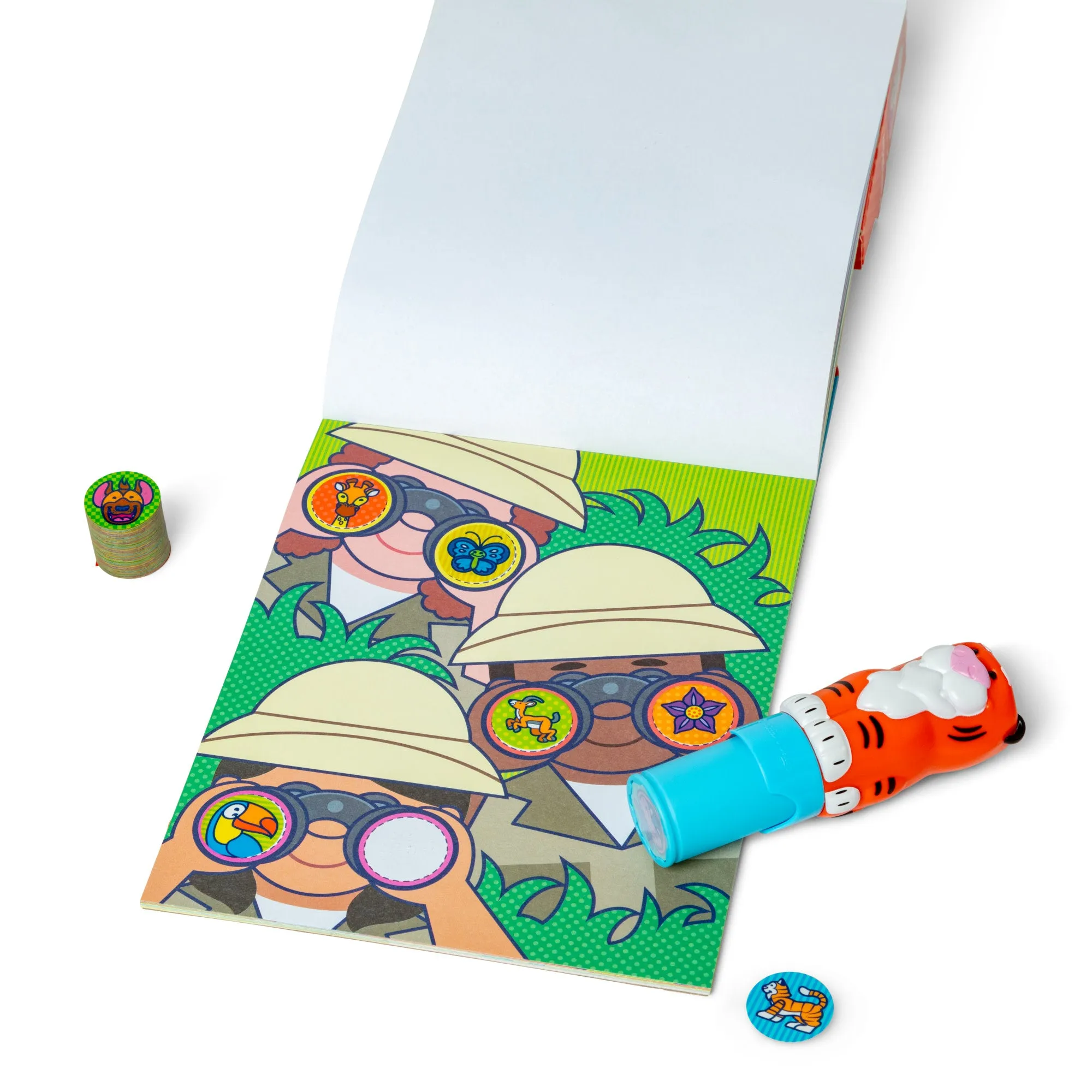 Sticker WOW!™ Tiger Bundle: Activity Pad & Sticker Stamper   Mini Activity Pad and 200 Refill Stickers