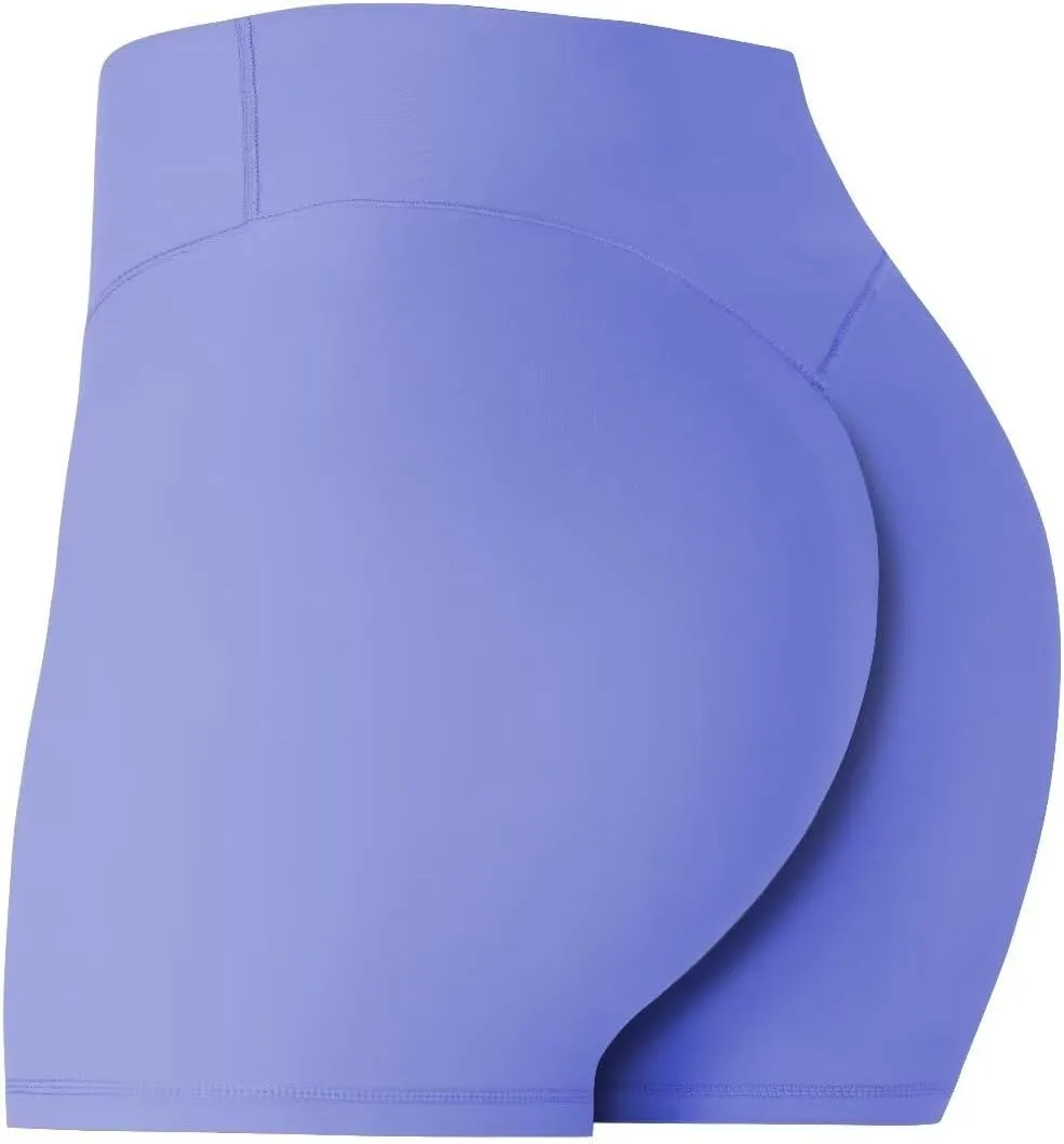 Sunzel Women's Invisible Butt Scrunch Shorts, High Waisted Biker Shorts, Gym Workout Yoga Running Shorts with Tummy Control