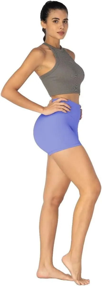 Sunzel Women's Invisible Butt Scrunch Shorts, High Waisted Biker Shorts, Gym Workout Yoga Running Shorts with Tummy Control