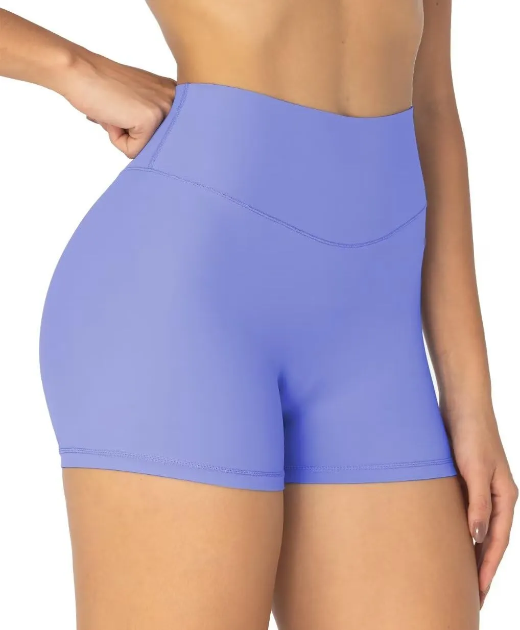 Sunzel Women's Invisible Butt Scrunch Shorts, High Waisted Biker Shorts, Gym Workout Yoga Running Shorts with Tummy Control